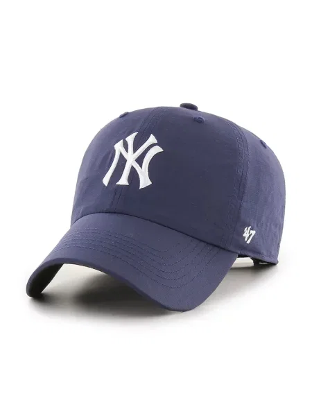 Шапка с козирка 47 brand MLB New York Yankees с изчистен дизайн тъмносиньо