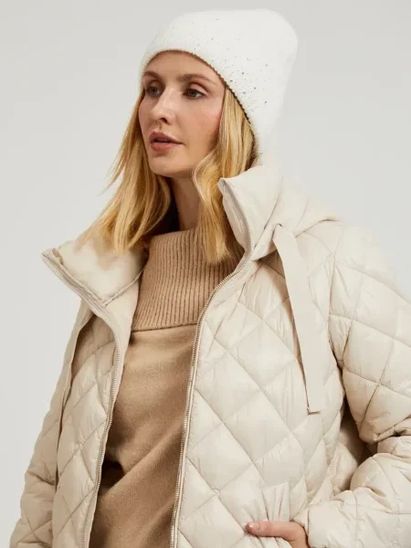 Geacă Moodo cu glugă bej