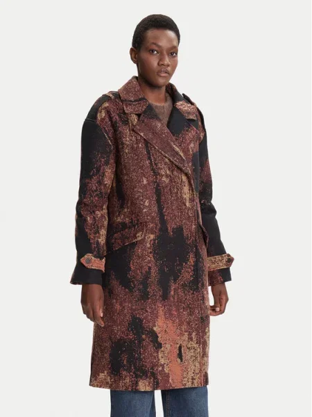 Desigual palton BRUSHED LAC maro
