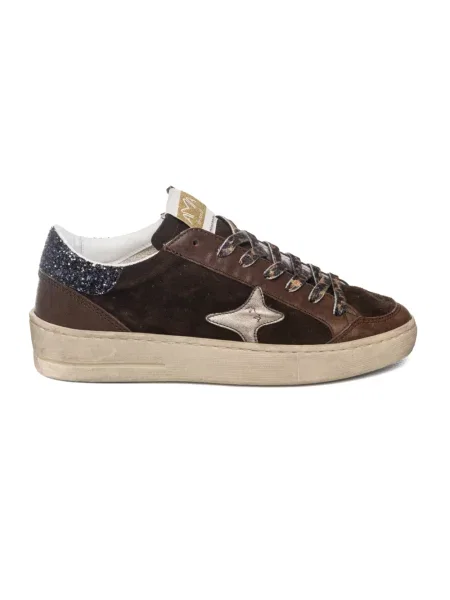 Sneakersy Ama Brand skórzane brązowe