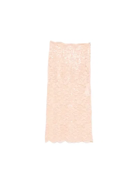 Spódnica midi Rabanne z cekinami różowa