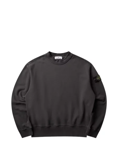 Hanorac din fleece Stone Island din fleece cu strasuri gri