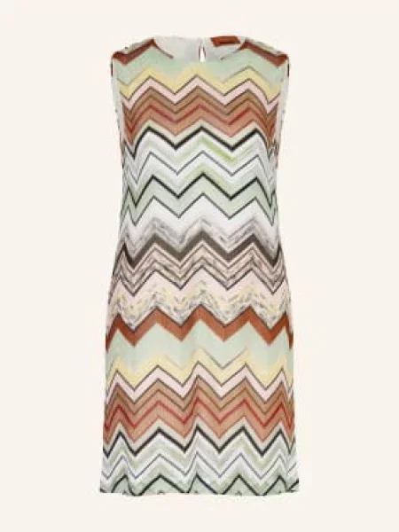 Missoni Sukienka Z Dzianiny gruen różowa