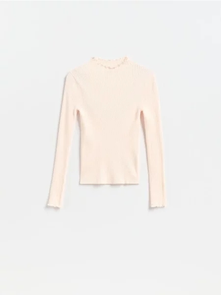 Reserved Pulover din tricot striat cu conținut ridicat de nude