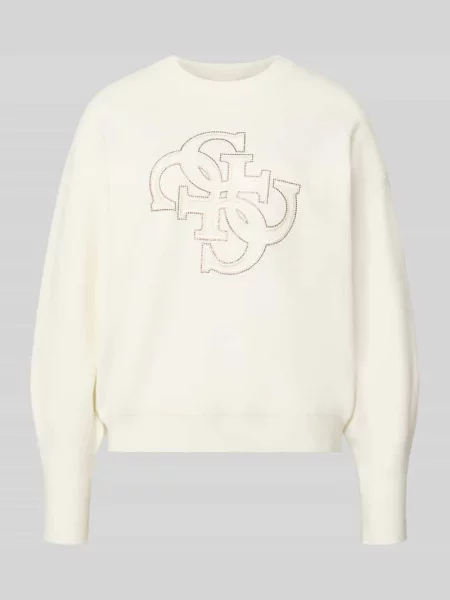Bluzka z długim rękawem o kroju relaxed fit z elastycznej mieszanki materiałów Guess