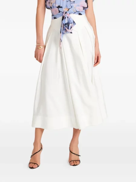 Fusta plisata Temperley London alb