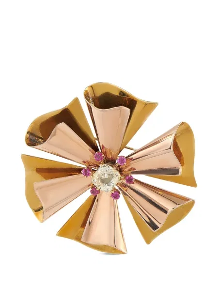 Safir brosa Lb Exclusive cu model floral auriu
