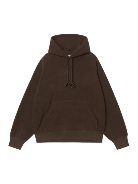 Bluza z kapturem Carhartt Wip polarowa z kapturem brązowa