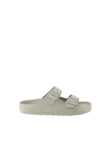 Klapki Birkenstock skórzane szare