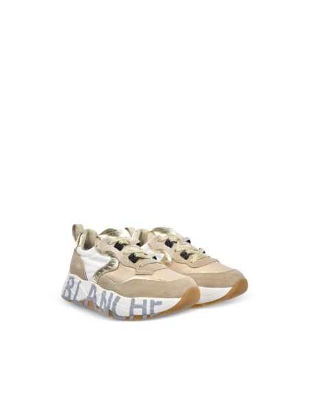 Sneakersy Voile Blanche skórzane brązowe