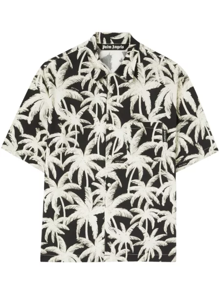 Cămașă Palm Angels cu model floral cu imagine negru