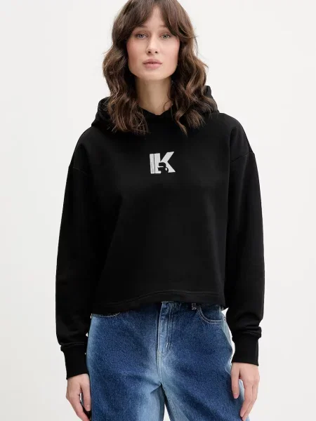 Karl Lagerfeld Jeans bluza z kapturem czarna
