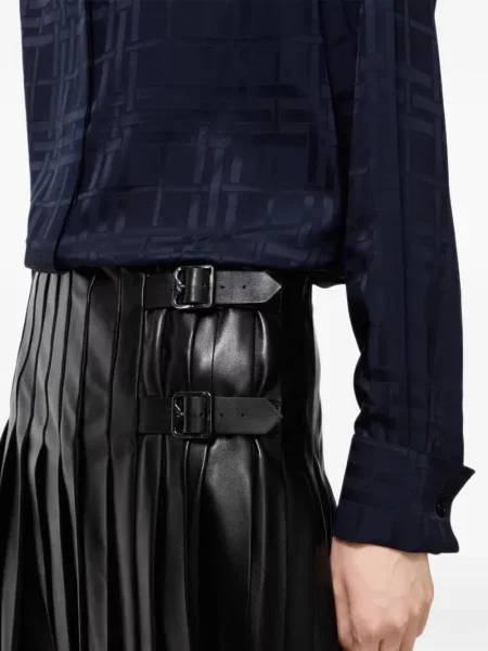 Fustă din piele Burberry negru