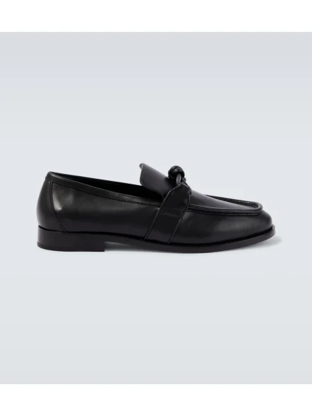 Pantofi loafer Bottega Veneta din piele negru