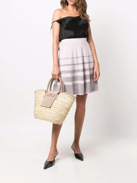 Áčkové sukně Christian Dior Pre-owned s perforací fialové