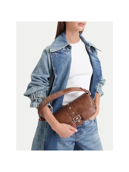 Kabelka Guess Jeans hnedá