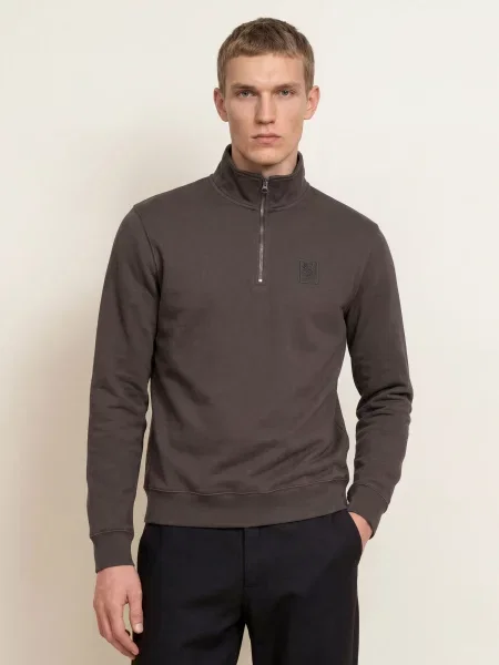 Belstaff Mikina S Límcem Troyer Curator tmavě šedá