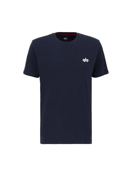 ALPHA INDUSTRIES Tricou albastru noapte / maro / gri alb