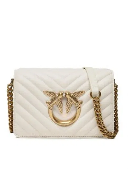 Pinko Geantă Love Click Mini PE 23 PLTT Écru