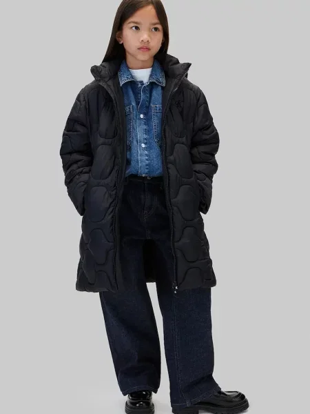 Calvin Klein Jeans дълго яке за деца черно