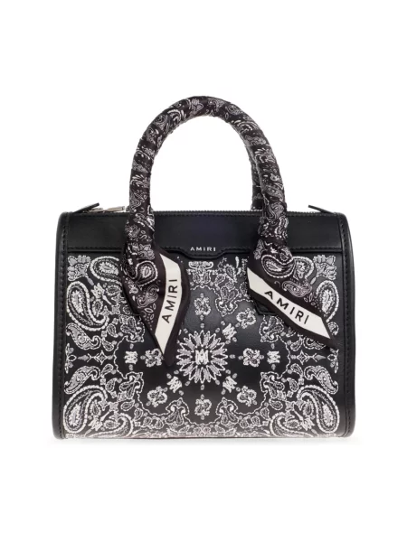 Torebka skórzana Amiri czarna
