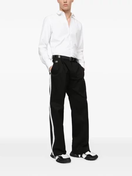 Poplínová košile Dolce & Gabbana bílá