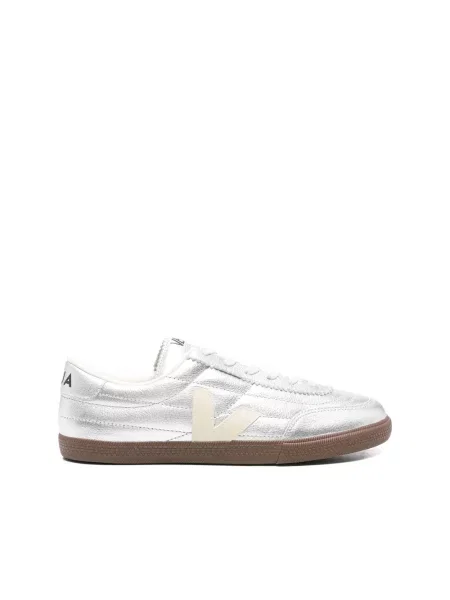 Sneakersy Veja sznurowane z logo szare