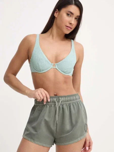 Plavková podprsenka Abercrombie & Fitch zelená