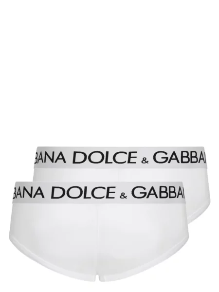 Raštuotos kelnaitės Dolce & Gabbana balta