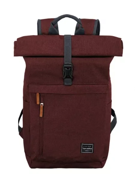 Travelite Basics Roll-up Bordeaux Hátizsák piros
