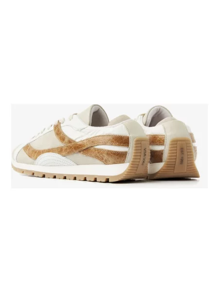 Sneakersy Via Vai skórzane beżowe