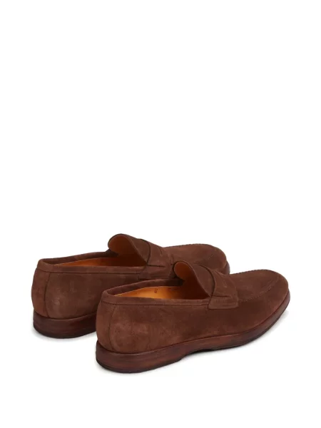 Pantofi loafer Bontoni din piele de căprioară maro