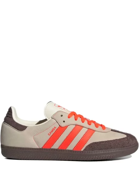 Δερμάτινα sneakers Adidas Samba με λεοπαρ μοτιβο από λουστρίνι λευκό