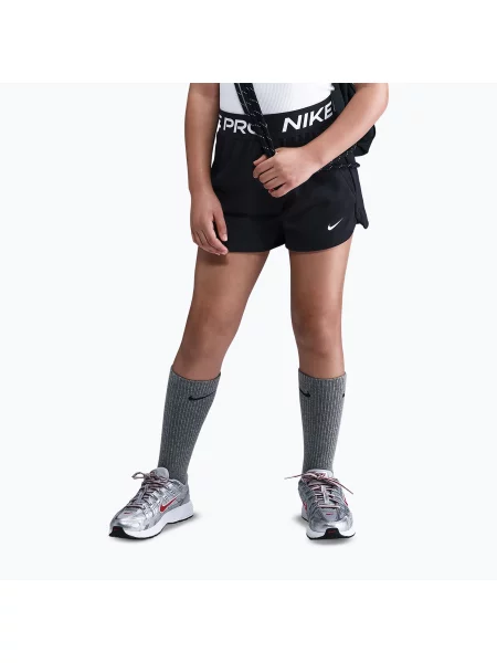 Gyerek rövidnadrág Nike Pro Fleece black/black/black/white. Méret: fehér
