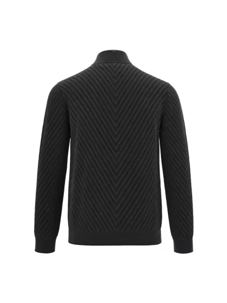 Sweter z golfem Emporio Armani wełniany do golfa brązowy
