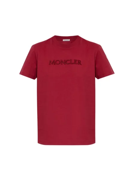 Koszulka Moncler z logo czerwona