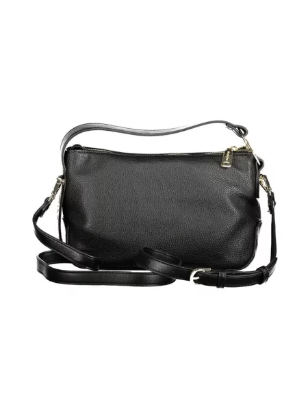 Lniana torebka hobo Valentino czarna
