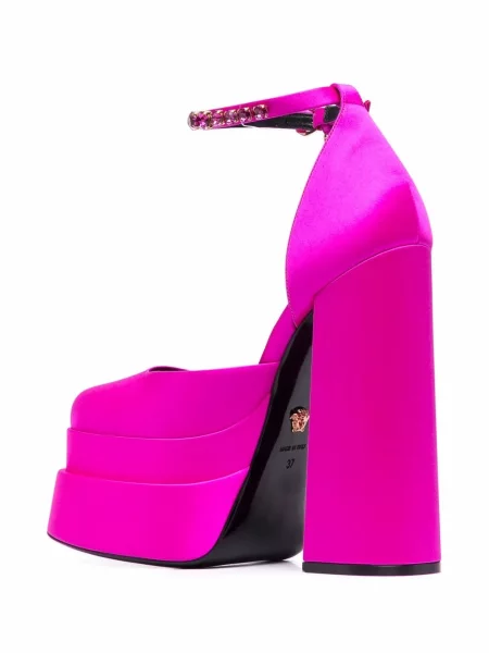 Zawieszka Versace na platformie różowa