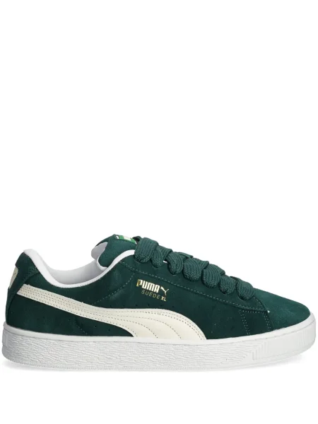 Sneakerși Puma Suede din piele de căprioară verde