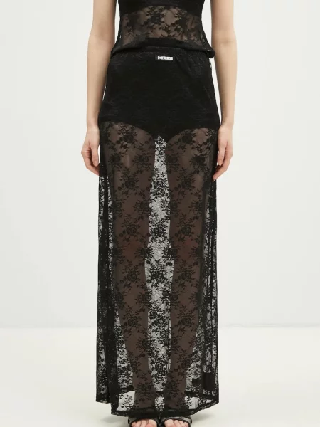 KSUBI fustă Veneda Slip maxi evazati negru