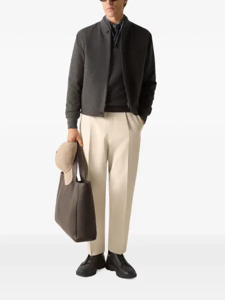 Pantaloni Zegna de lână alb