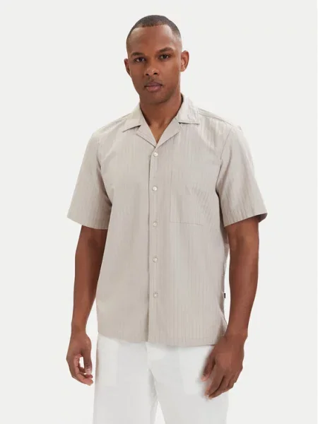 BOSS Cămașă Rayer deschis bej