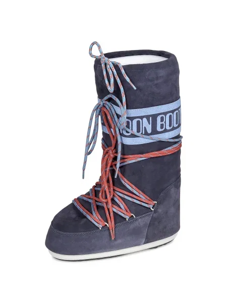 Moon Boot Hótaposó Mb Icon Suede Laces Sötétkék kék