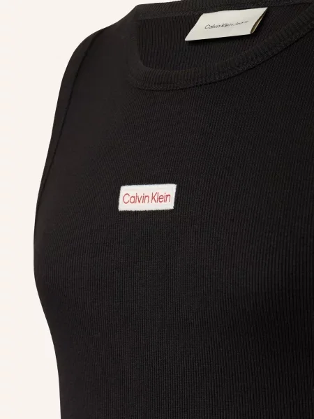 Calvin Klein Sukienka Z Dżerseju schwarz czarna