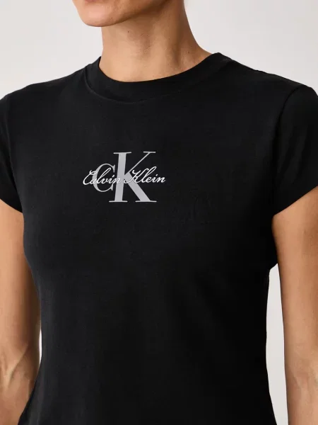 Calvin Klein Jeans тениска дамска от с черно