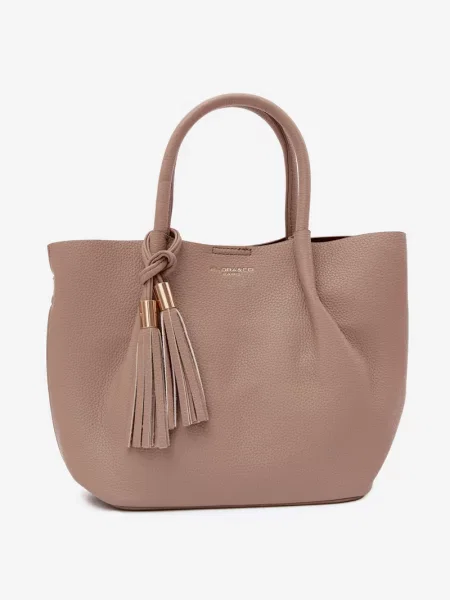 Geantă Flora & Co din piele bej