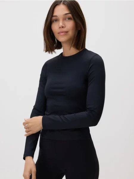 Tricou mânecă lungă Reserved negru