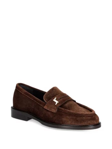 Pantofi loafer Jonak Paris cu autograf maro