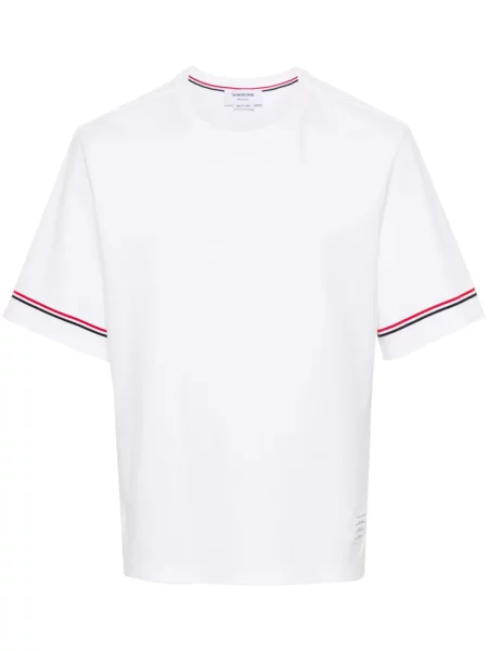 Tricou Thom Browne cu dungi alb