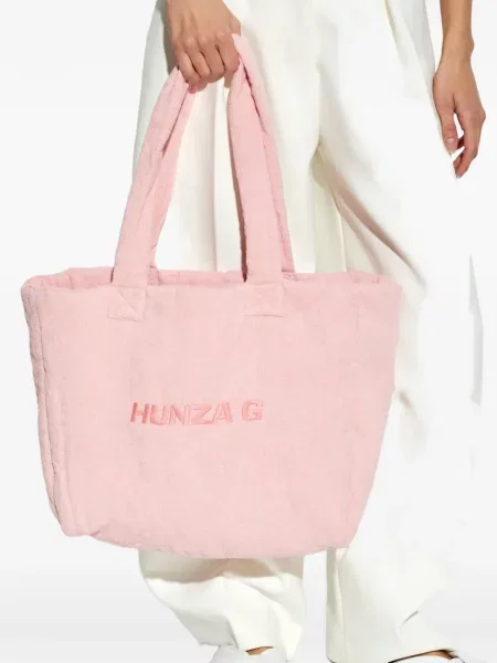 Shopper táska Hunza G rózsaszín